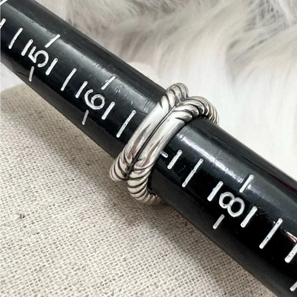 David Yurman Moonlight Ice Hampton Blue Topaz Diamond Albion Ring - Picture 12 of 12